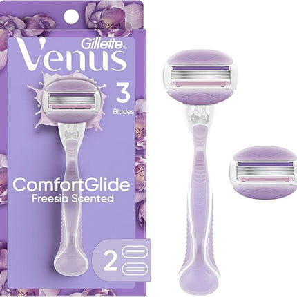 Gillette Venus ComfortGlide Freesia Womens Razor with 2 Blade Refills
