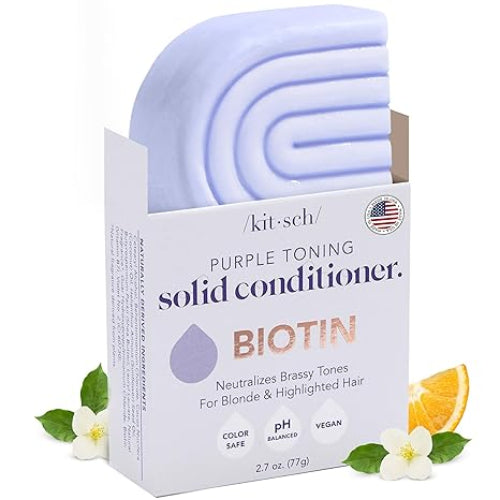 Kitsch Purple Toning Solid Conditioner Bar For Blonde And Silver Hair 82G