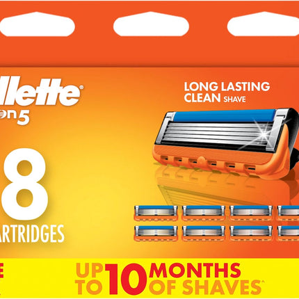 Gillette Fusion Manual Razor Blades Refill Cartridges 8 PCS