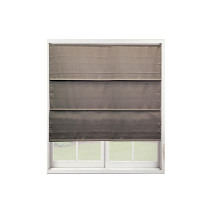 Chicology Roman Shades for Windows Ridgewood Dark Elm Privacy and Light Filtering 29 In W x 72 In H