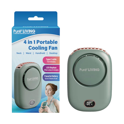 Pure Living Hanging Portable Cooling Fan Green
