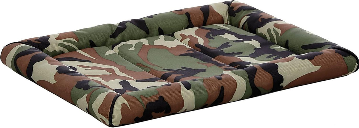 MidWest Homes for Pets Maxx Washable Dog Bed for Metal Crates Camouflage 24 Inches