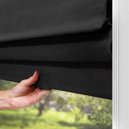 Chicology Roman Shades for Windows Ridgewood Grey 36 Inches Wide x 72 Inches height