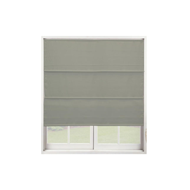 Chicology Roman Shades for Windows Ridgewood Sage Privacy and Light Filtering  27 in W x 72 in H