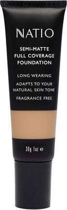 Natio Semi Matte Full Cover Foundation Hazelnut 30 g