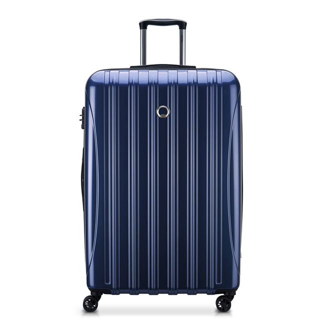 Delsey Paris Helium Aero Hardside Expandable Spinner Luggage Blue Cobalt Checked Medium