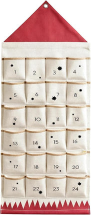 Vookkp DIY Fabric Christmas Advent Calendar with 24 Reusable Pockets 120 x 50CM