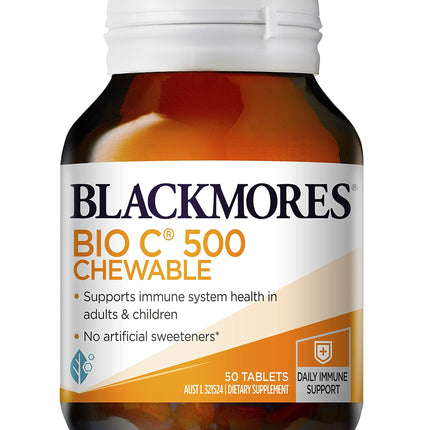 Blackmores Bio C Chewable Vitamin C 500mg 50 Tablets