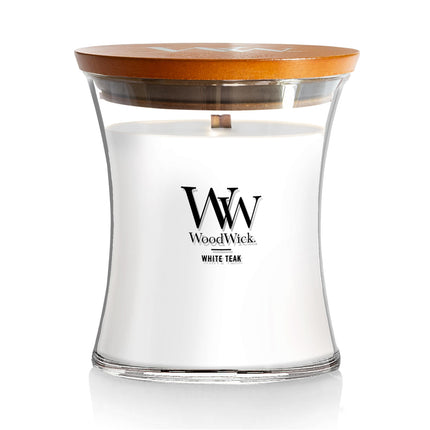 WoodWick White Teak Medium Scented Candle