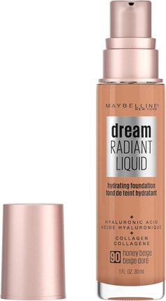Maybelline Dream Radiant Liquid Hydrating Foundation with Hyaluronic Acid - Honey Beige 90, Honey Beige - OhYouLuckyDuck.com.au
