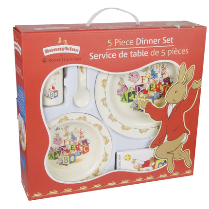 Bunnykins ABC Melamine Dinnerware Set 5 Piece