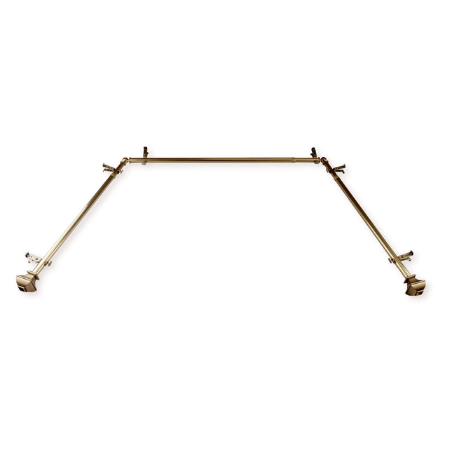 Rod Desyne 13 16 Inch Moyat Bay Window Curtain Rod 20 36 Inch 38 72 Inch Antique Brass