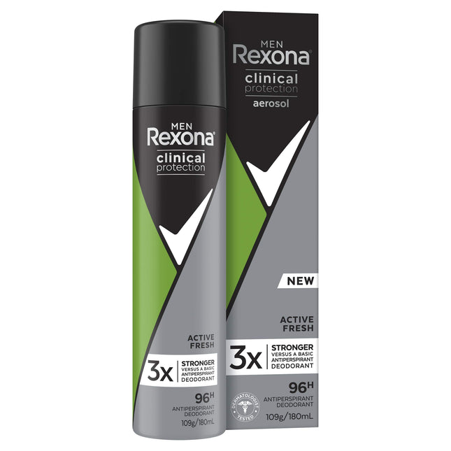 Rexona Men Clinical Protection Antiperspirant Deodorant Active Fresh 180ML