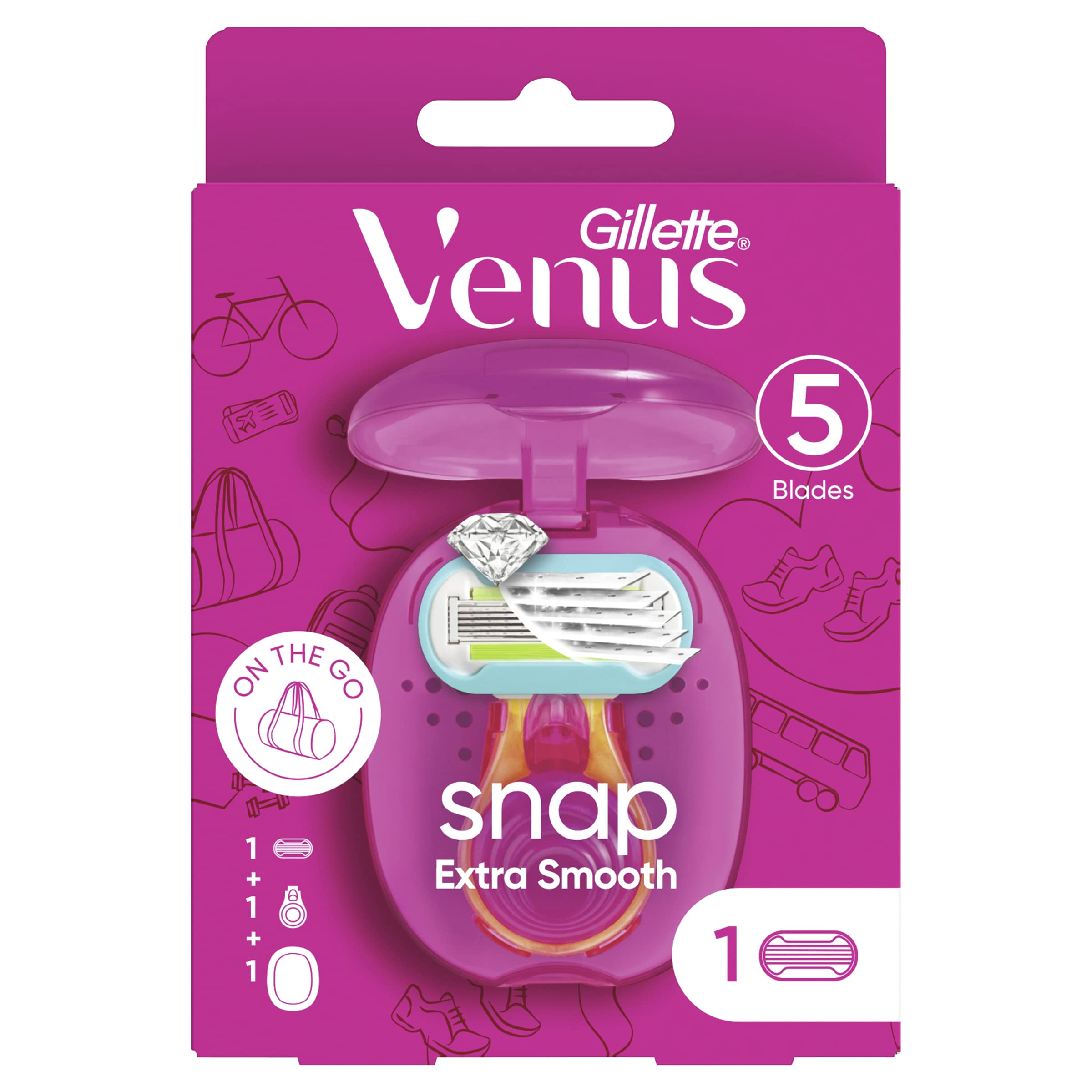 Portable Venus Razor Gillette Venus Snap Extra Smooth Womens Portable Razor 1 Pack – Oh You ...