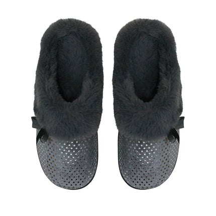 SnuggUps Women's Slide Closed Toe Slippers Grey Metallic EU37-38