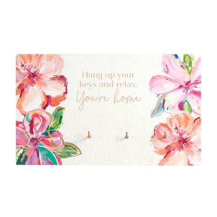 Splosh Talulah Floral Key Hanger Hooks Home is Where The Heart i
