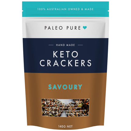 Paleo Pure Keto Crackers Savoury 140G