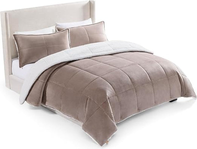 UGG Blissful Faux Fur Comforter Set Fawn King