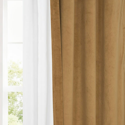 HPD Half Price Drapes Plush Velvet Curtain 50 X 108 Spiced Rum