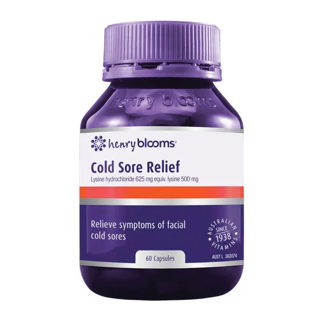 Henry Blooms Cold Sore Relief 60 Capsules - OhYouLuckyDuck.com.au