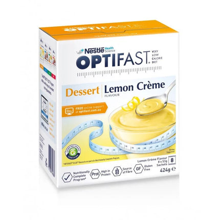 Optifast VLCD Lemon Creme Dessert 8 X 53g - OhYouLuckyDuck.com.au