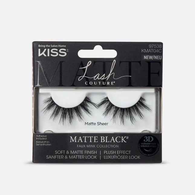 KISS 3D Faux Mink Collection Lash Matte Black - OhYouLuckyDuck.com.au