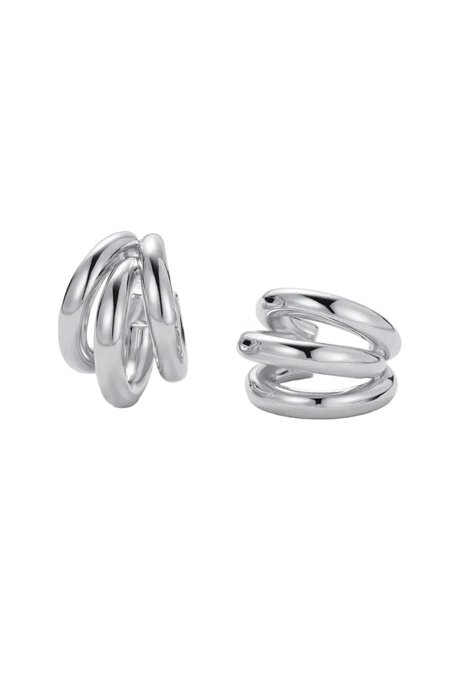 Zafino Indie Hoop Silver Earrings