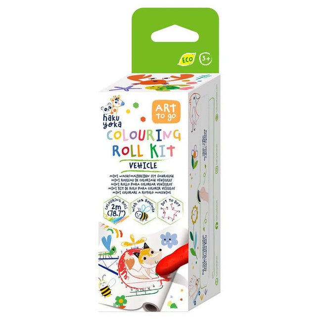 Haku Yoka Mini Colouring Roll Kit Vehicle