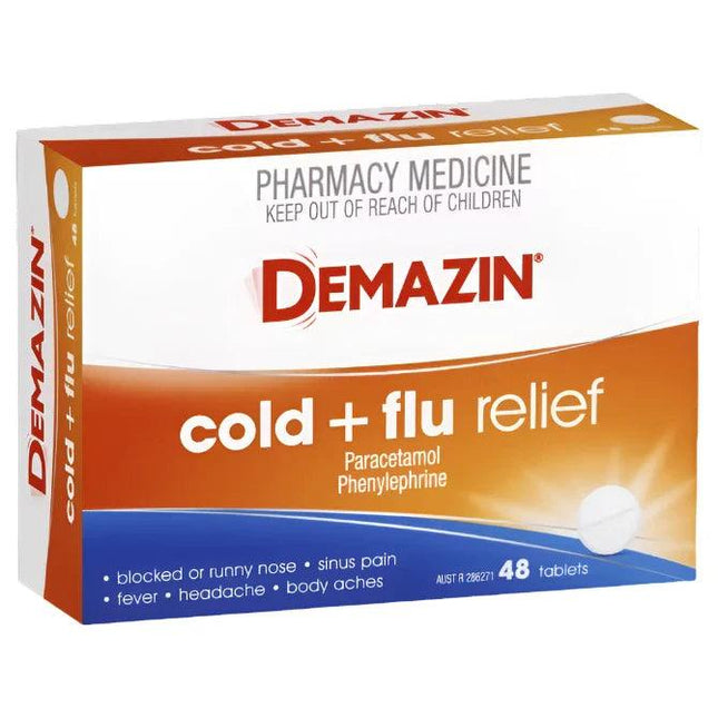 Demazin Cold and Flu Relief 48 Tablets - OhYouLuckyDuck.com.au