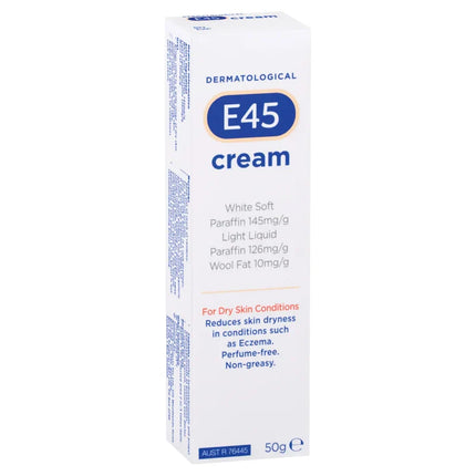 E45 Moisturising Cream for Dry Skin and Eczema 50G