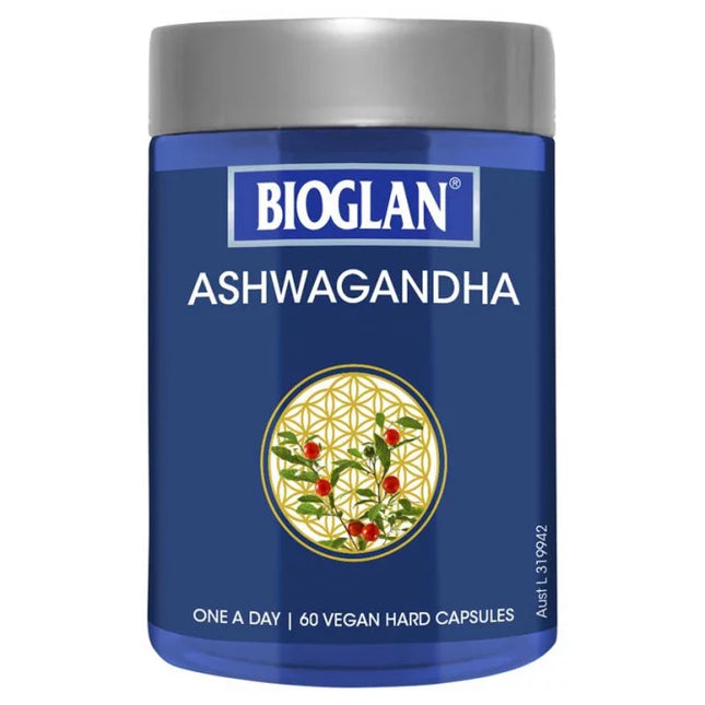 Bioglan Ashwagandha 60 Capsules - OhYouLuckyDuck.com.au