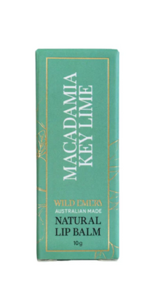 Wild Emery Natural Lip Balm Macadamia and Key Lime 10g