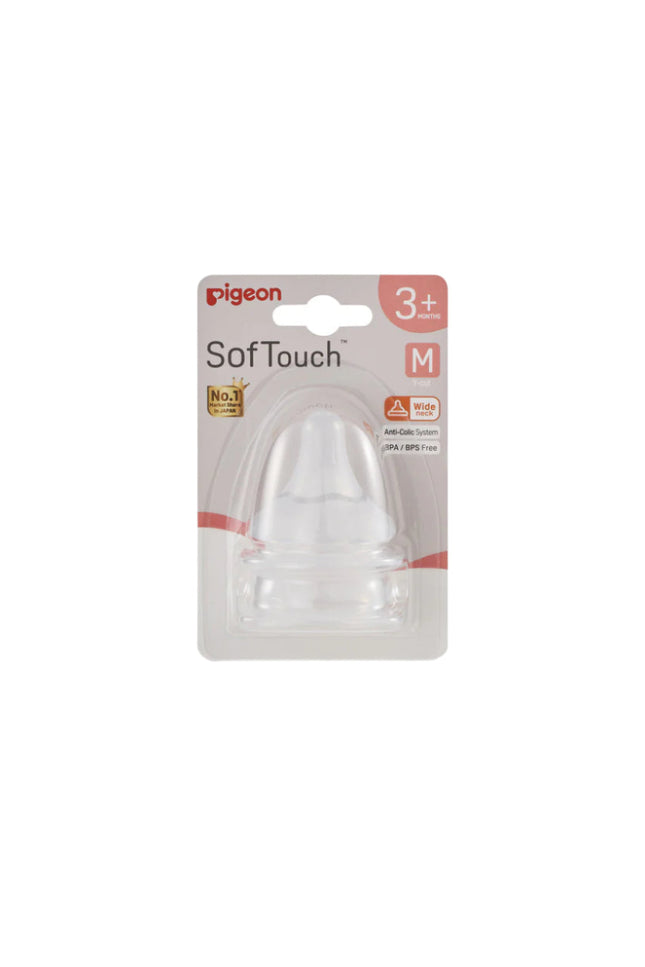 Pigeon Peristaltic Plus Wide Neck Teat Medium 2 Pack