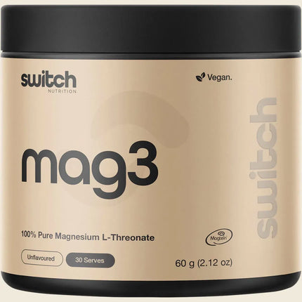 Switch Nutrition Mag3100 Percent Pure Magnesium Capsules 90 Capsules
