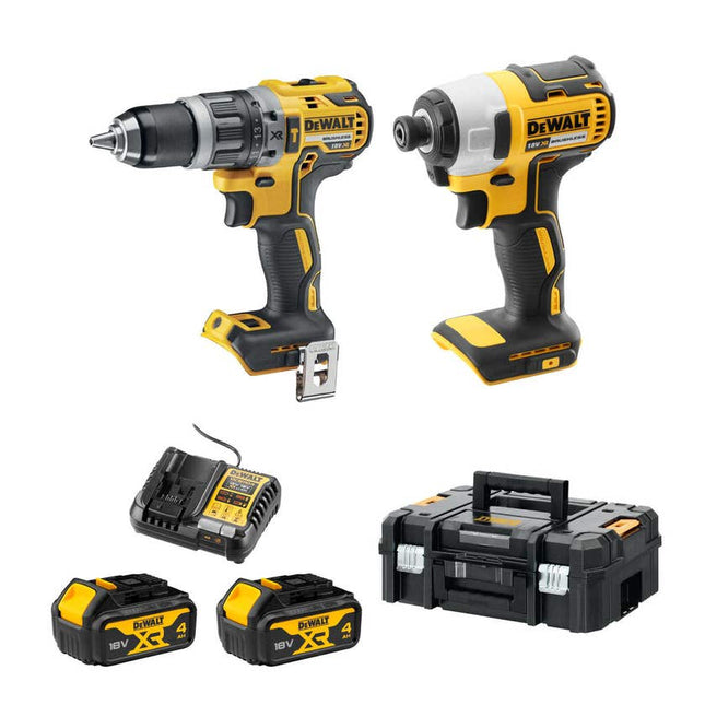Dewalt 18V XR Brushless 4.0Ah Combo Kit - 2 Piece DCZ207M2T-XE