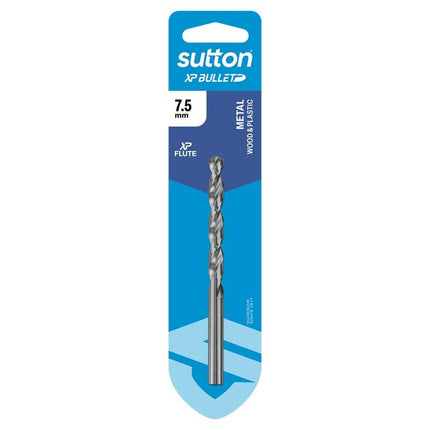 Sutton Tools XP Bullet Jobber Drill Bit HSS Bright 7.5mm