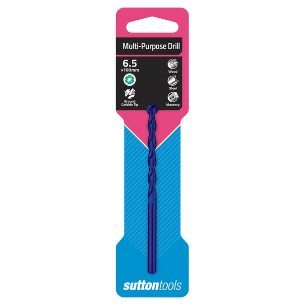Sutton 6.5 x 100mm TCT Multi-Purpose Drill Bit D6100650