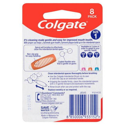 Colgate Interdental Brushes Size 1 8 Pack - OhYouLuckyDuck.com.au
