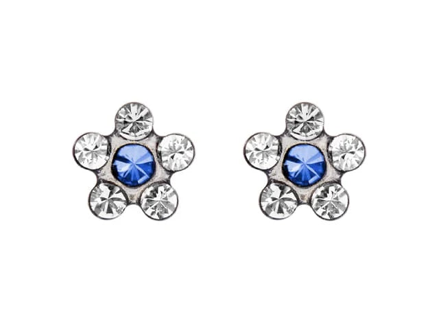 Studex Stainless Steel Daisy Sapphire Stud Earring