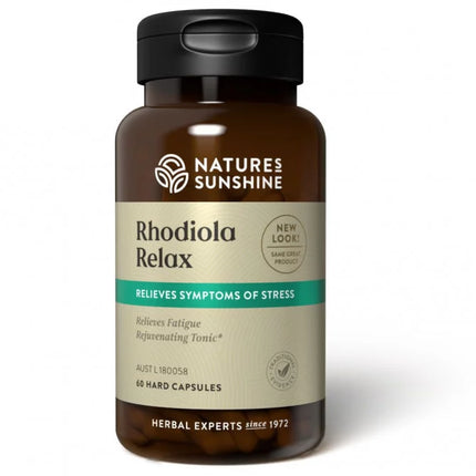 Natures Sunshine Rhodiola Relax 60 Capsules - OhYouLuckyDuck.com.au