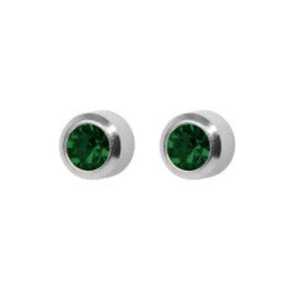 Studex System 75 Bezel Emerald Stud S/S/S 3MM