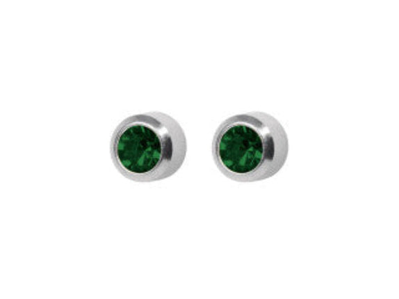 Studex System 75 Bezel Emerald Stud S/S/S 3MM