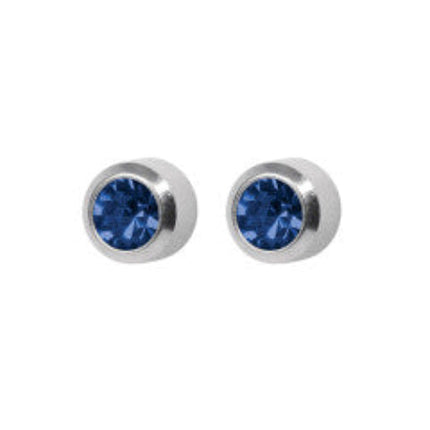 Studex System 75 Bezel Sapphire Stud S/S/S 3MM
