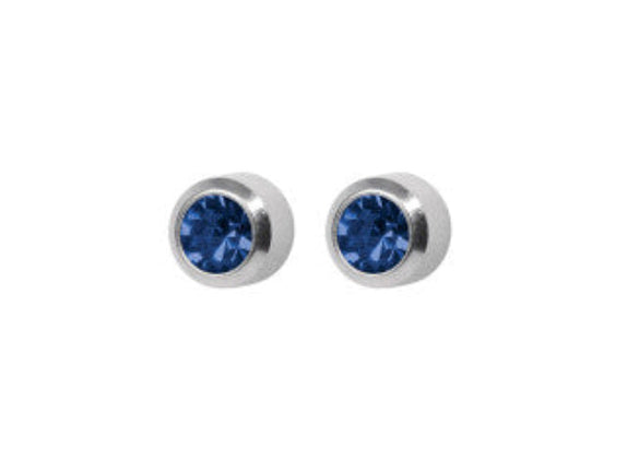 Studex System 75 Bezel Sapphire Stud S/S/S 3MM