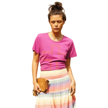 Amarlea Faith Cross Graphic T Shirt in Pink for Women