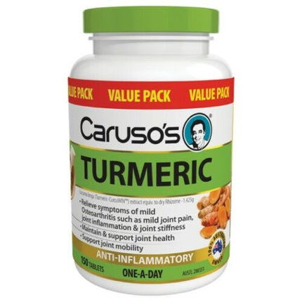 Caruso's Turmeric 150 Tablets - OhYouLuckyDuck.com.au