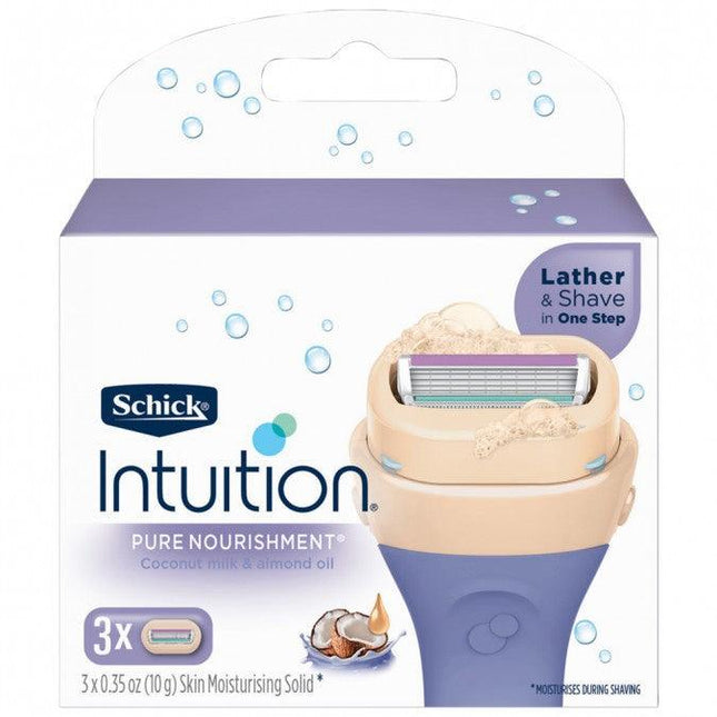 Schick Intuition Pure Nourishment Refills Cartridges 3 Pack - OhYouLuckyDuck.com.au