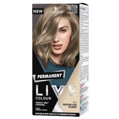 Schwarzkopf LIVE Colour Permanent 7.1 Medium Ash Blonde - OhYouLuckyDuck.com.au