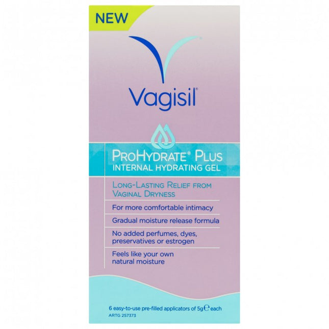 Vagisil Prohydrate Plus Internal Hydrating Gel 5g x 6 Applicators - OhYouLuckyDuck.com.au