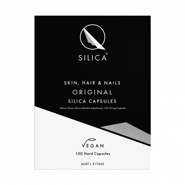 Qsilica Colloidal Silica Skin Hair & Nails 100 Capsules - OhYouLuckyDuck.com.au